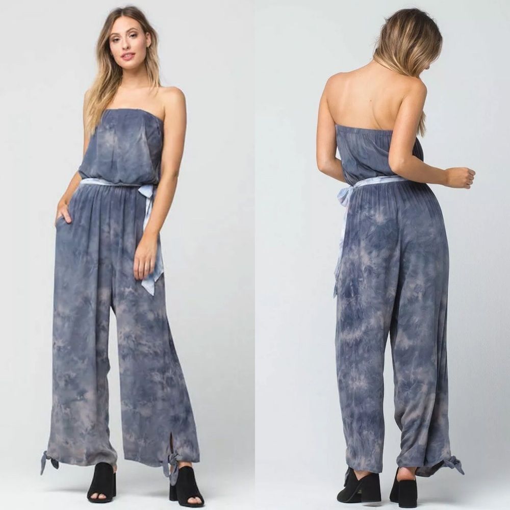 Free‎ people acid wash sleeveless jumpsuit